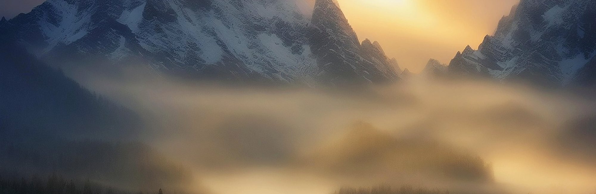 云雾缭绕的群山